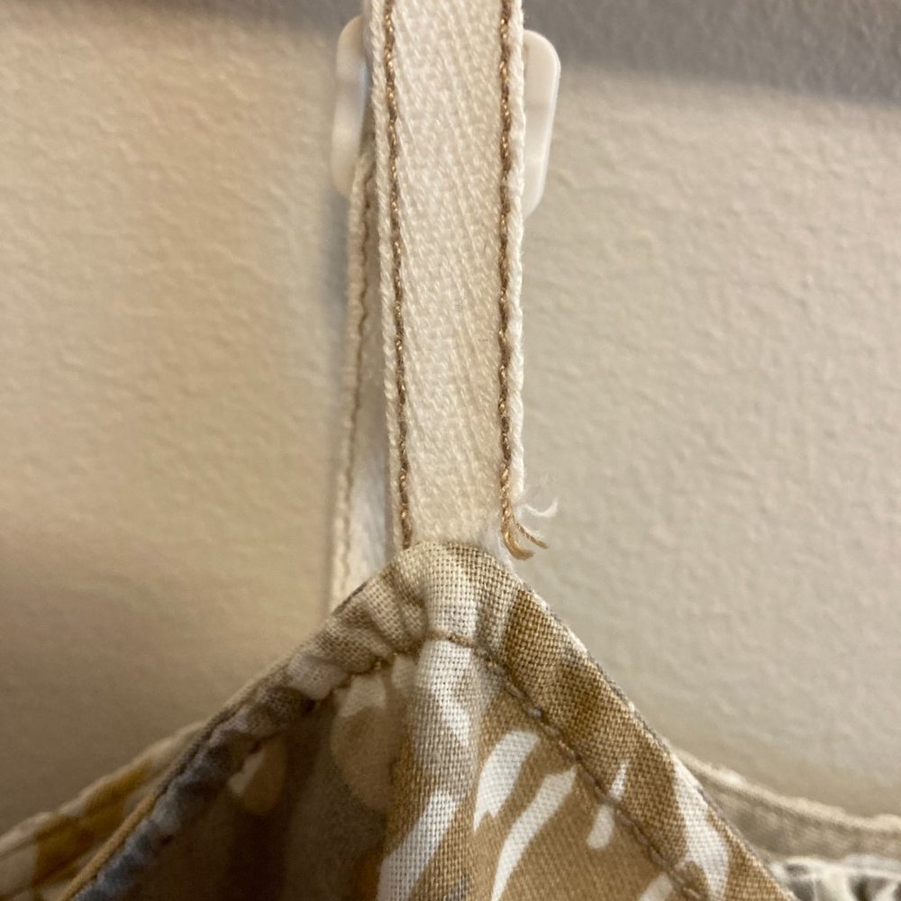 Sundress Free People Sz 10 Women's Linen Blend Sleeveless Floral Cottage - Picture 7 of 15